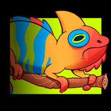 Tie-dye Chameleon