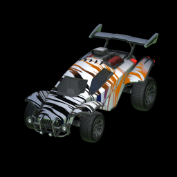 Tigress on a car