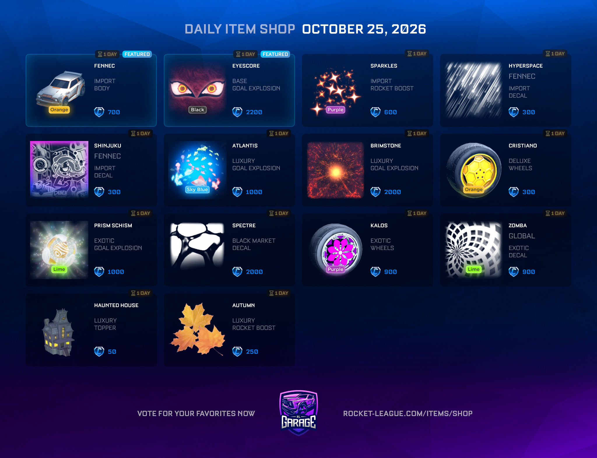 Item Shop on 2026-10-25